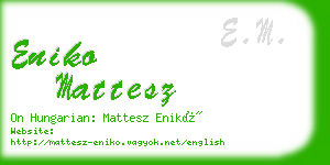 eniko mattesz business card